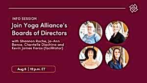 Info Session | Join Yoga Alliance’s Boards of Directors