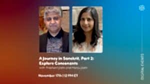 CE Workshop | A Journey in Sanskrit, Part 2: Explore Consonants